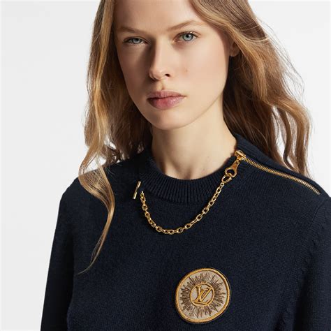 Products by Louis Vuitton: Chain Detail Patch Sweater